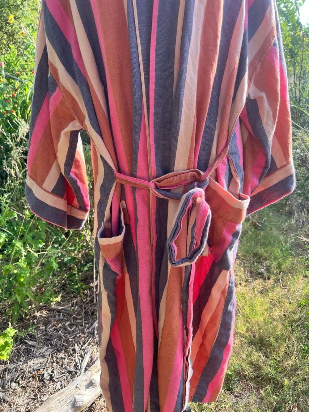 Bathen Long Striped Robe in Daze - Picture 2 of 14